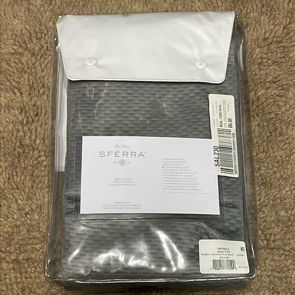 Sferra Perrin Continental Sham Silver New - Picture 3 of 4